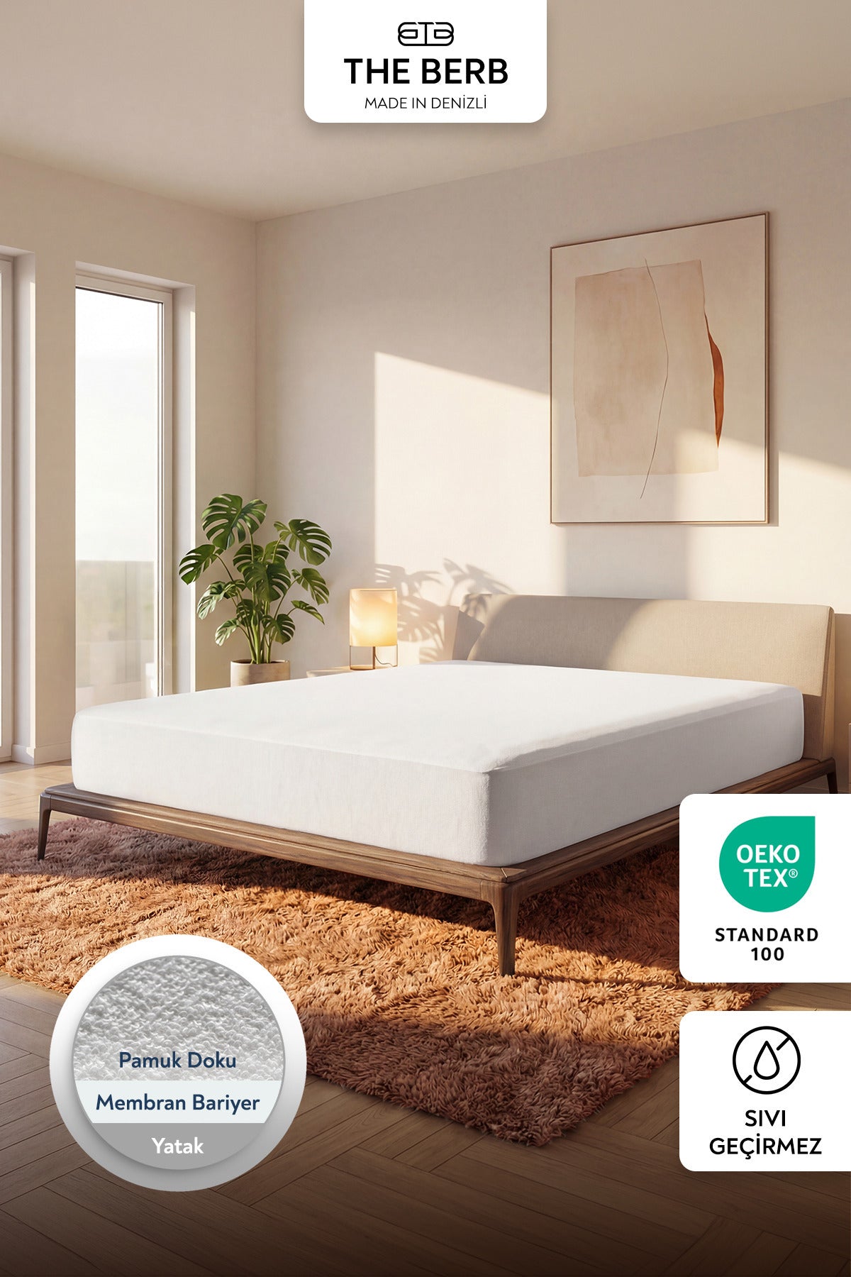 The Berb Waterproof Cotton Fitted Mattress Protector - MALLTURK
