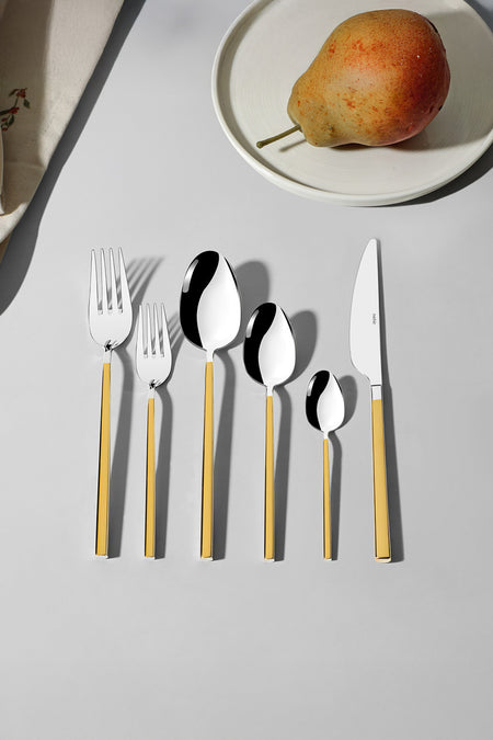 Nehir gloria altin Plain 6 Place Setting 36 Piece Boxed Flatware Set - MALLTURK