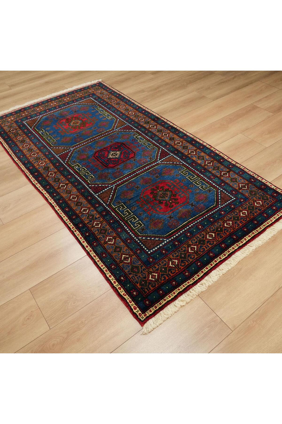 Halicızade handgeknüpfter anatolischer Teppich mit Muster, Rot, Niğde Arısama