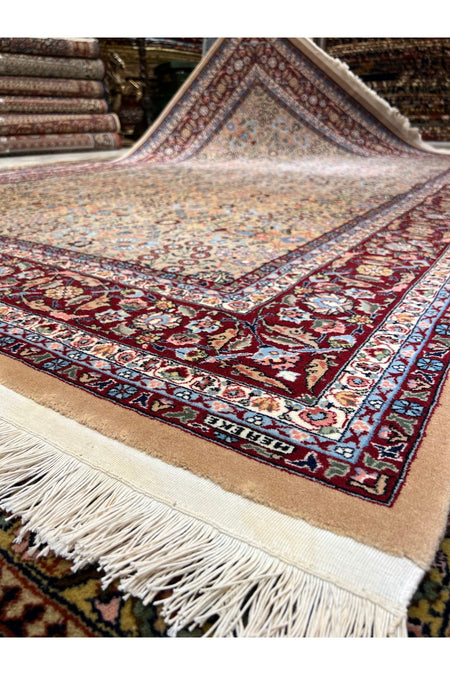 RD RAMAZAN DAG Hand Rug Art Hand-Woven Sumerbank Hereke Rug Signed Seven Mountains Flower Premium Quality Size 305x200 - MALLTURK