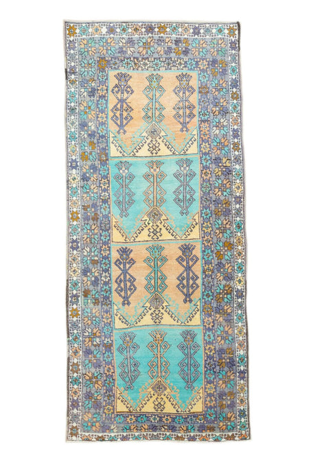 Soho Antiq Tayte Bereket Patterned Multicolor Wool Rug 158x371 cm - MALLTURK
