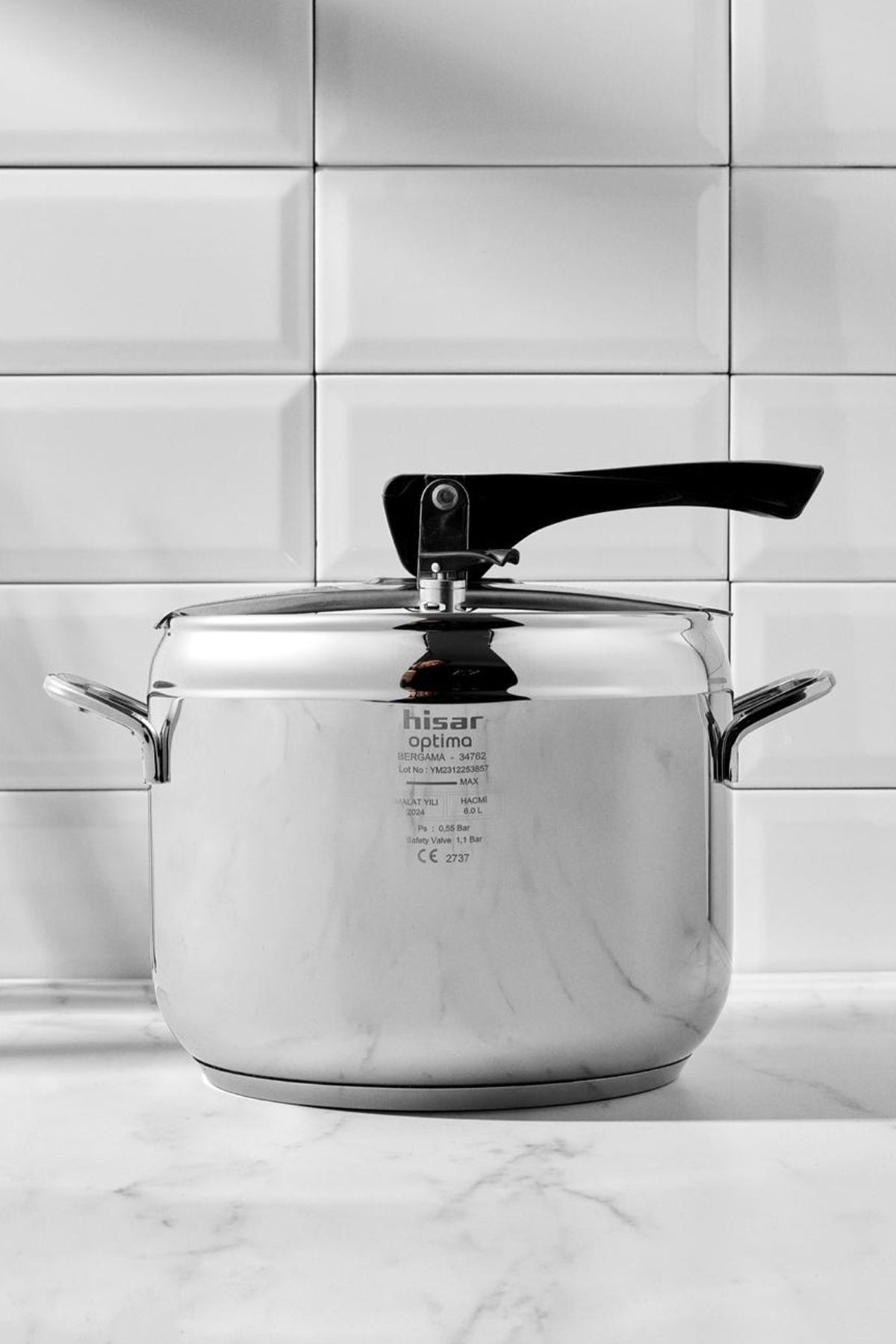 Hisar Bergama Pressure Cooker 6 Lt. Black - MALLTURK