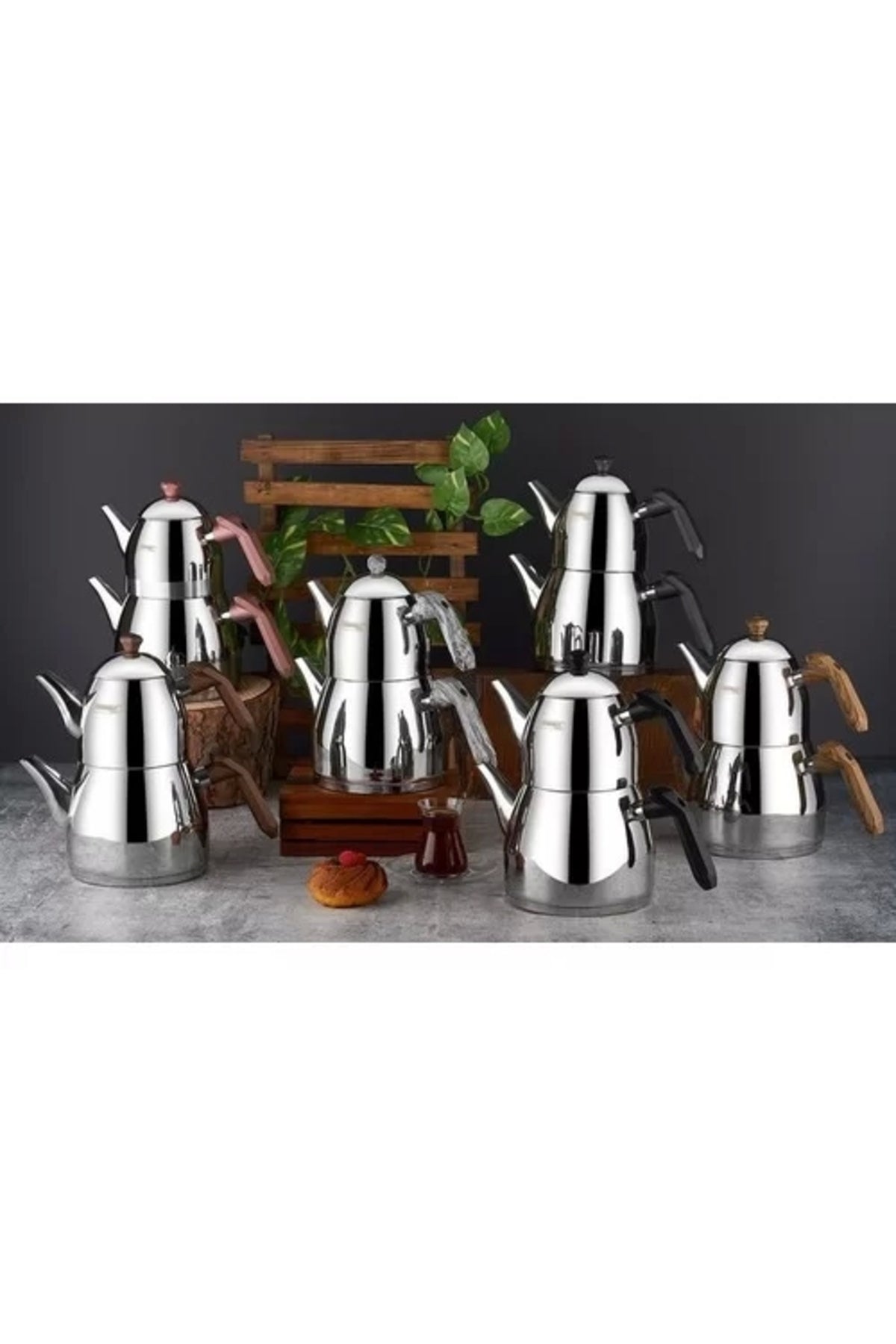 Kahramanlar Medium Size Diamond Teapot (Antibacterial Handle 1082) - MALLTURK