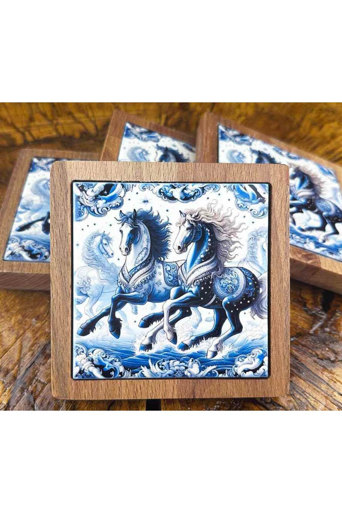 Cini Evi Freedom Wooden Coaster Set - MALLTURK