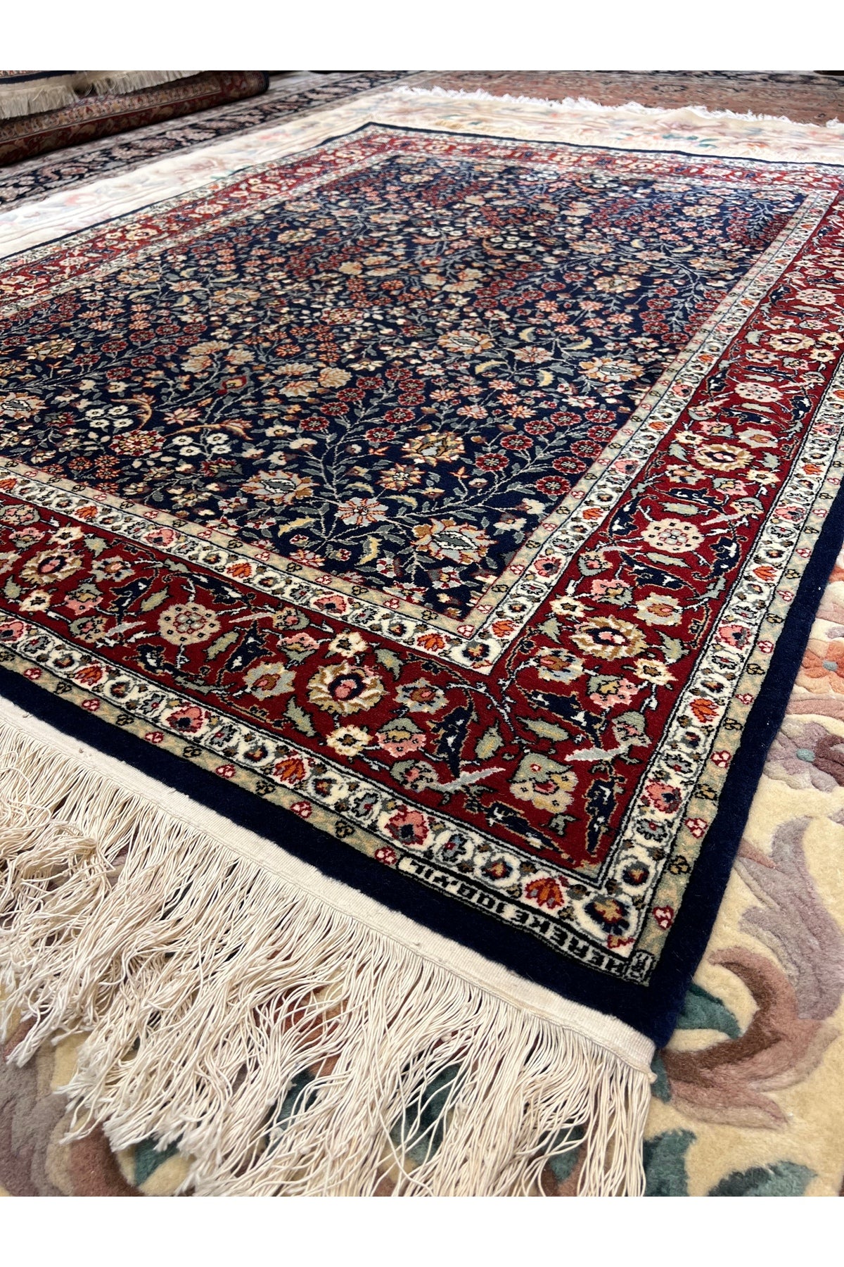 RD RAMAZAN DAG Hand Rug Art Hand-Woven Sumerbank Hereke Rug 100.Anniversary Series Seven Mountains Flower Design Size 207x1.53 - MALLTURK