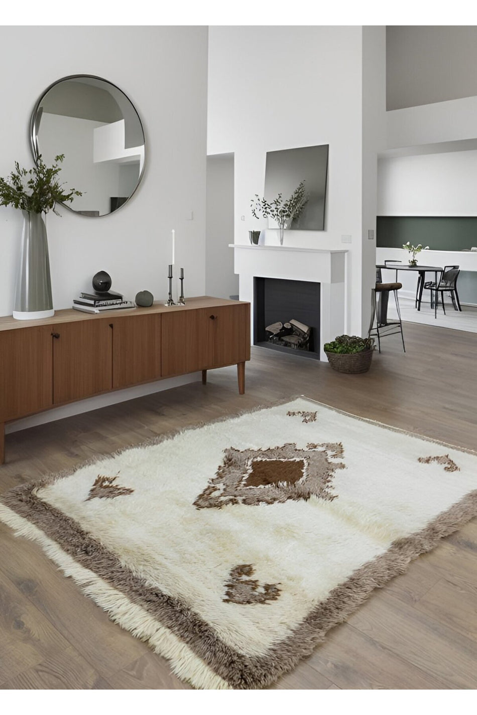 Soho Antiq Diant Rustic Style Handwoven Shaggy Rug 131x170 cm - MALLTURK