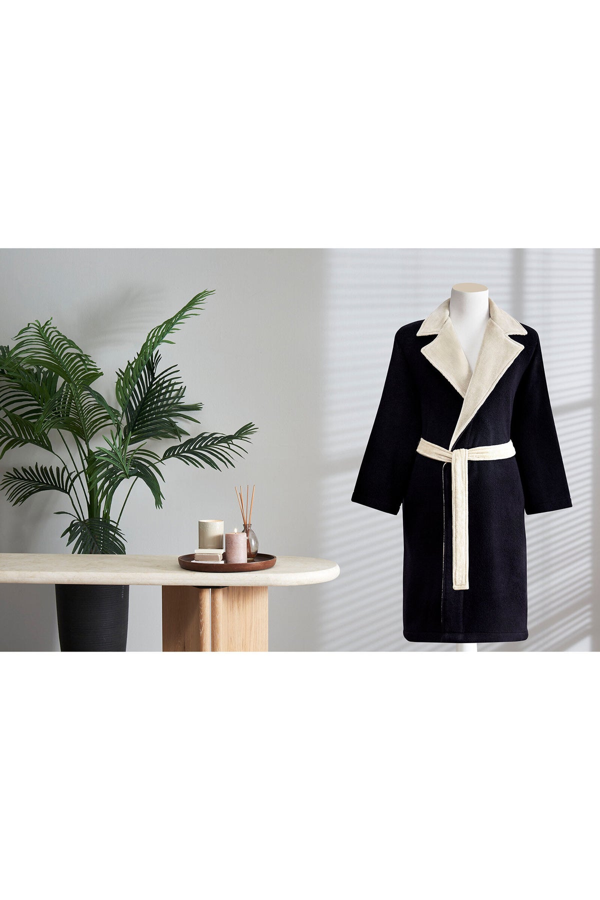 Ozdilek Semplice Jacket Collar Bathrobe - MALLTURK