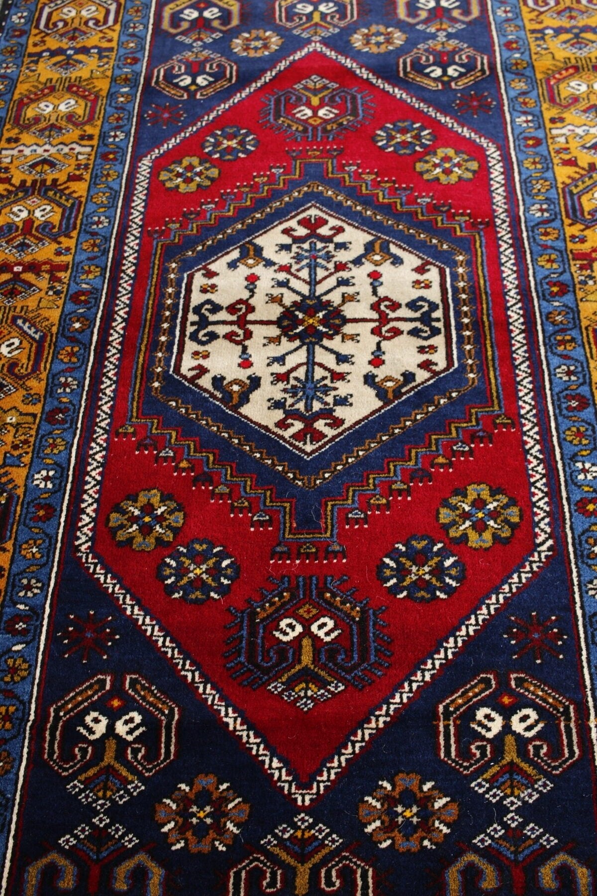 Loop Rugs Hand-Woven %100 Wool Classic Pair Yahyali Rug - Natural Kok Boyali Organik Wool Turkish Rug - 121 x 237 cm and amp; 120 x 228 cm - MALLTURK