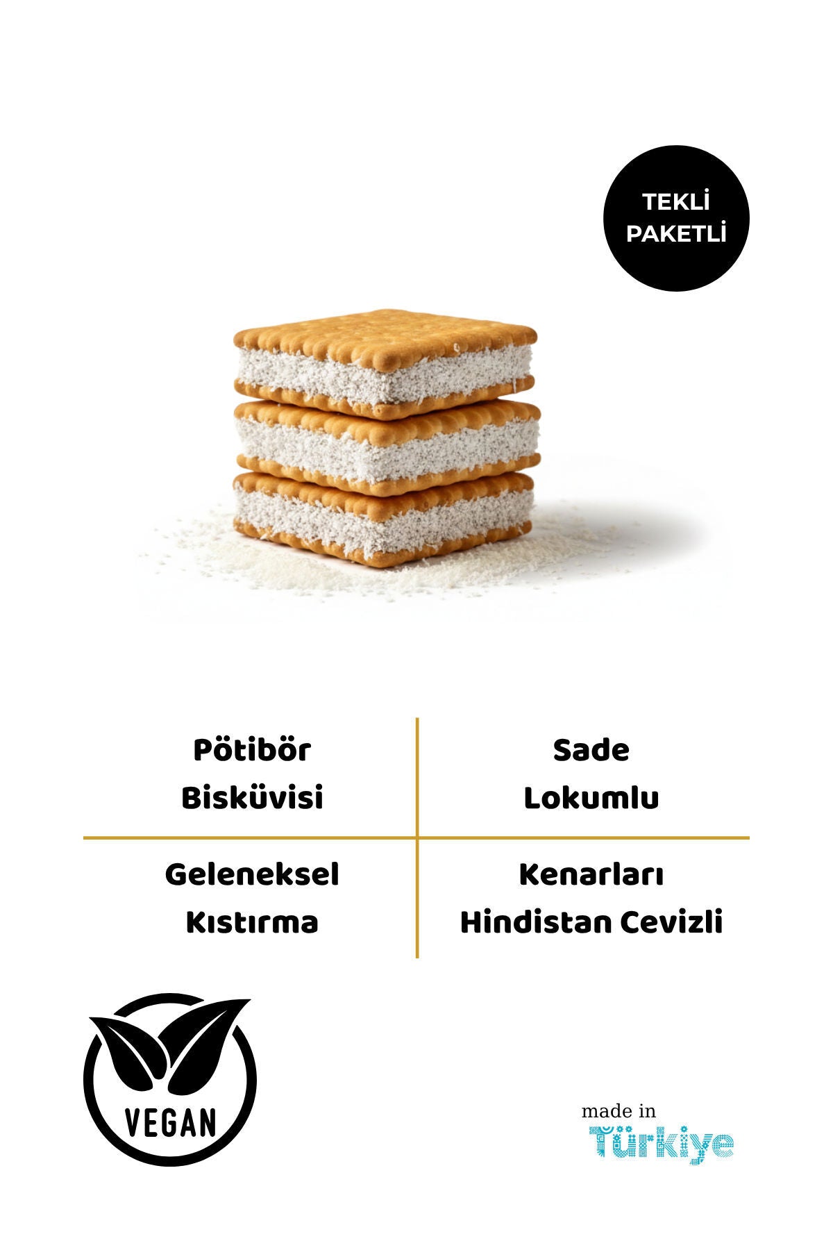 Ari lokumlari 1978 Traditional with Biscuit Turkish Delight Biscuit Sandwich 16 Pieces - MALLTURK
