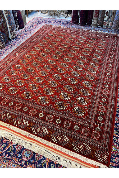 RD RAMAZAN DAG Hand Rug Art Hand-Woven Iranian Buhara Rug Wool Weave KokBoya Size 300x200