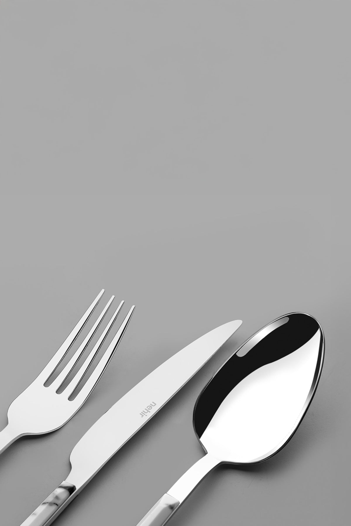 Nehir flora beyaz 6 Place Setting desenli 30 Piece Boxed Flatware Set - MALLTURK