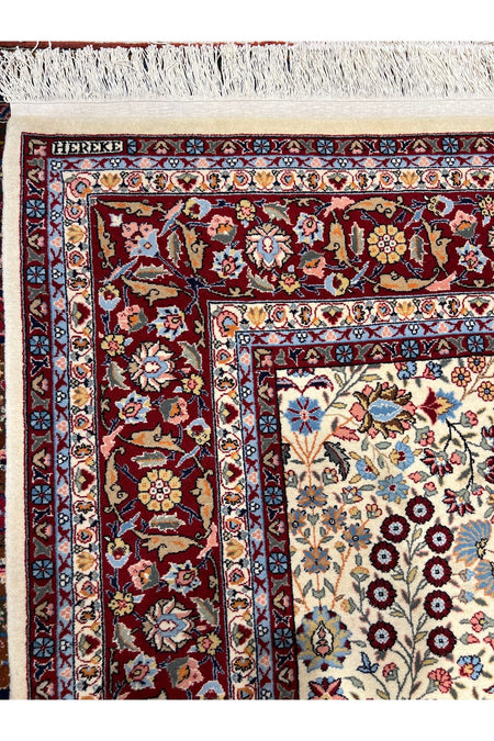 RD RAMAZAN DAG Hand Rug Art Hand-Woven Hereke Rug Signed Seven Mountains Flower 300x200 - MALLTURK