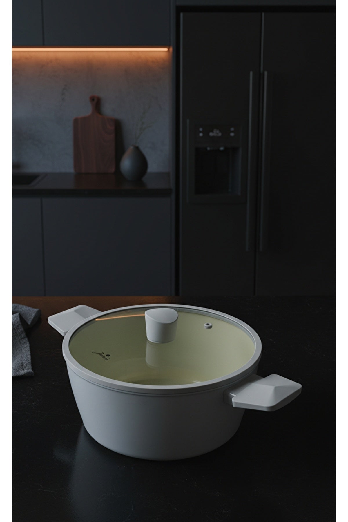 Jumbo Swiss Crystal Light Grey Stock Pot