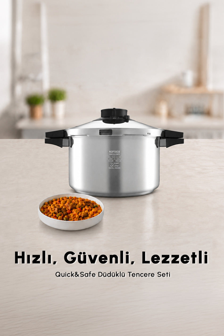 Karaca Quick And Safe induction Base Pressure Cooker 7 Liters - MALLTURK