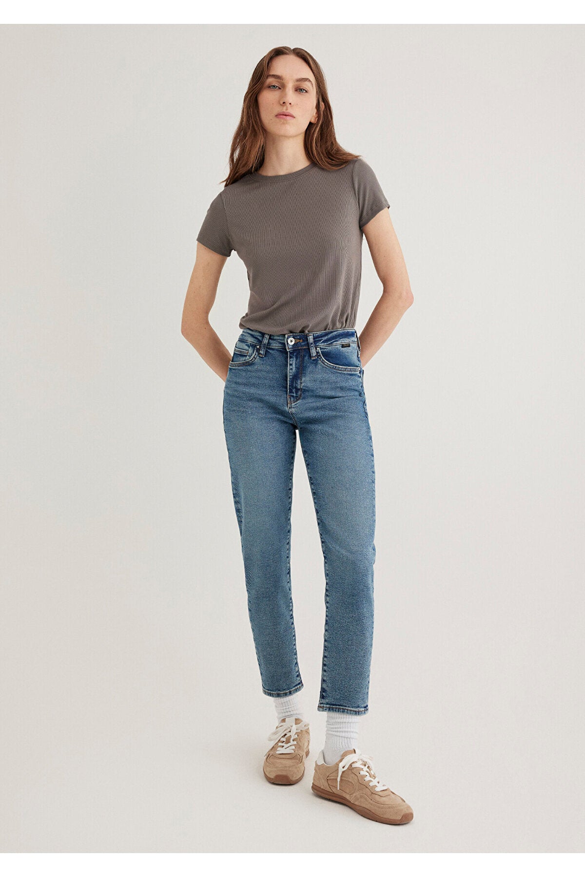 Cindy Gold Shape Misty indigo Mavi Jeans 100277-89183 - MALLTURK