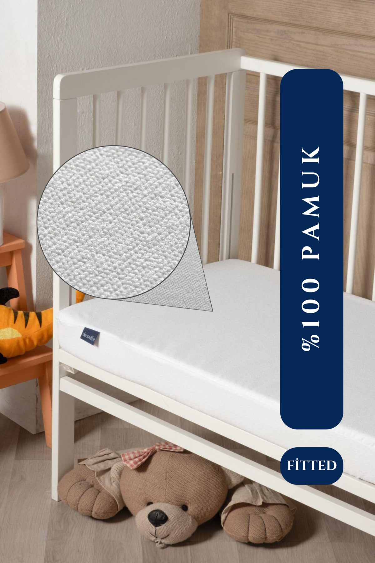 Decovilla Waterproof Cotton Fitted Baby & Kids Mattress Protector - MALLTURK