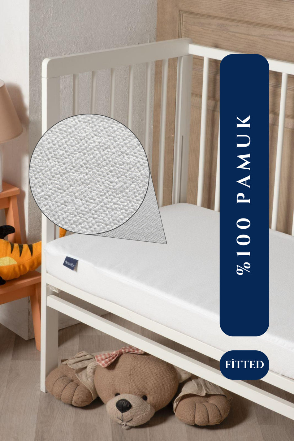Decovilla Waterproof Cotton Fitted Baby & Kids Mattress Protector - MALLTURK