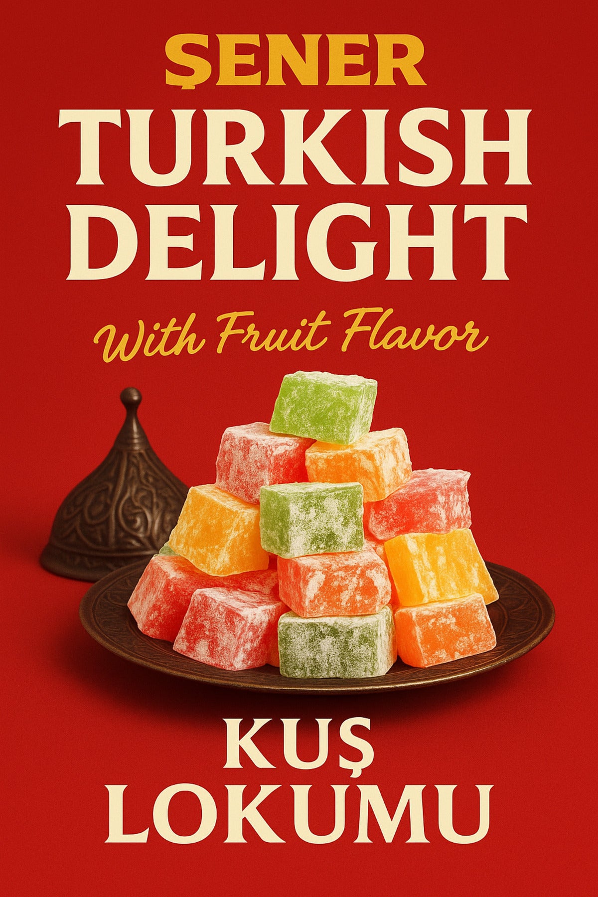 Sener Glucose Free Mini Turkish Delight 0 5 0.5 kg Mini Turkish Delight Snack - MALLTURK