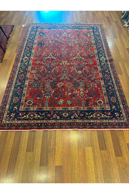 Vog Rug Iranian Pattern Hand-Woven Rug Burgundy Red Navy Traditional Vintage Salon Bedroom Rug