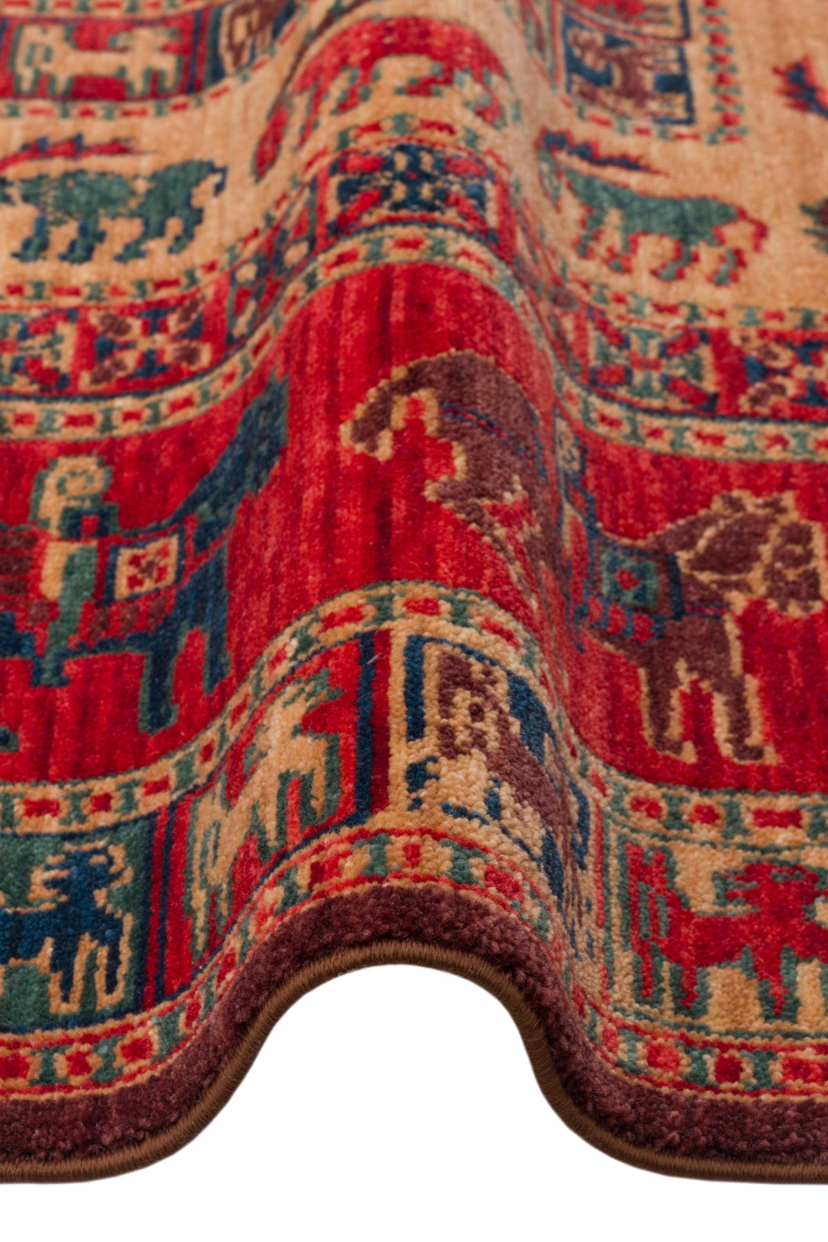 Kalesta Rug Rustik 08 Red Natural Wool ile Ozel Tezgahlarda Hand-Woven Teknikleri ile Uretilen Living Room Rug