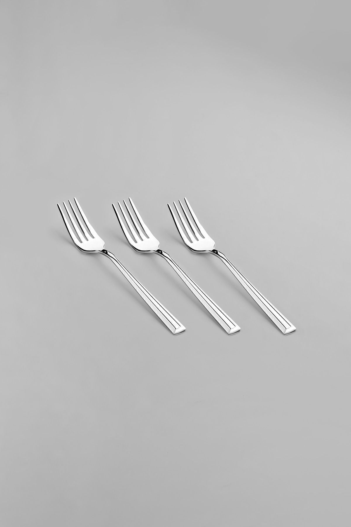 Nehir milano Plain 12 Place Setting 60 Piece Boxed Fork Spoon Set - MALLTURK