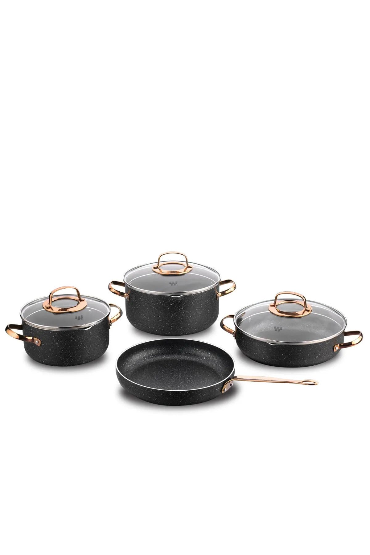 KORKMAZ Galaksi 7 Piece Rosa Cookware Set