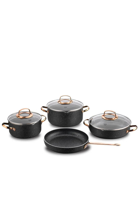 KORKMAZ Galaksi 7 Piece Rosa Cookware Set