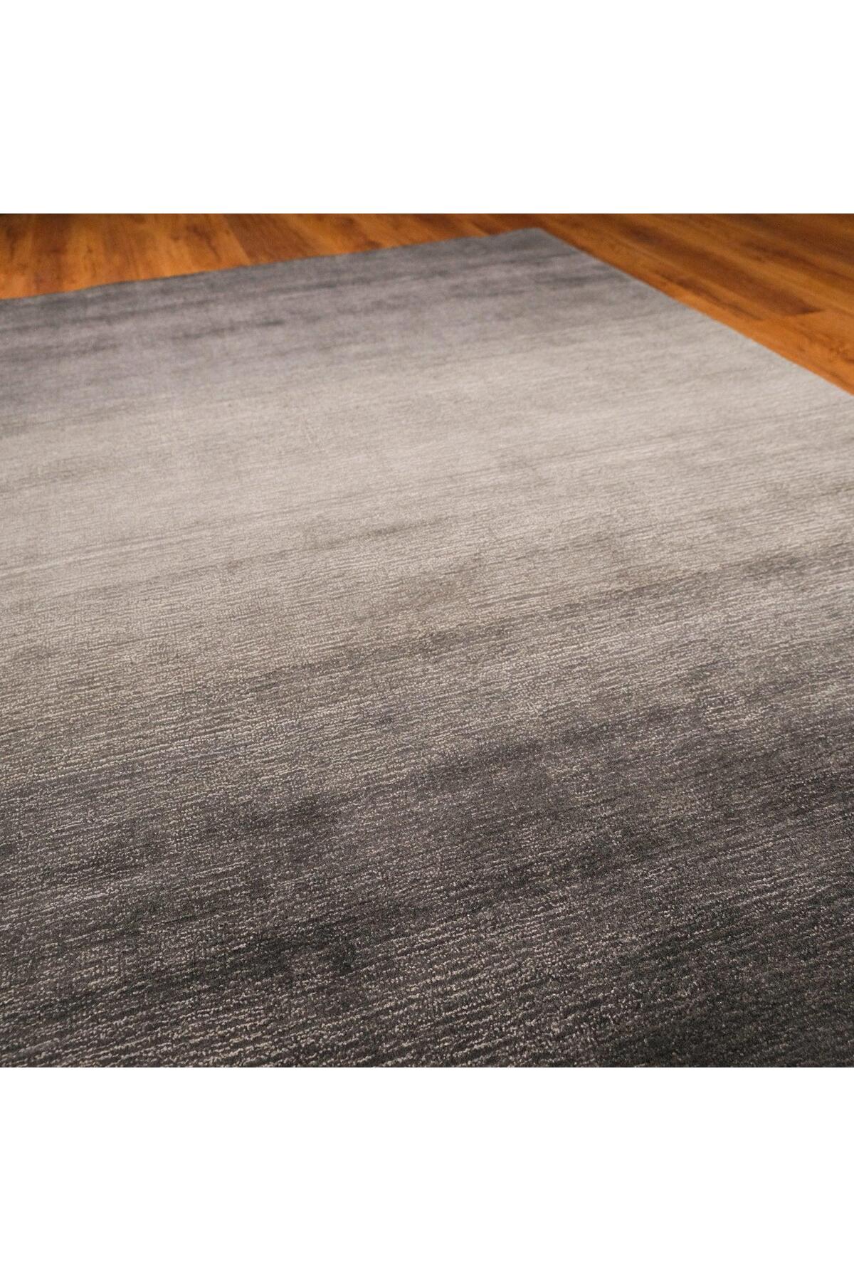 Halicizade Focus Serisi Sade Pattern Hand-Woven Rug-focus Grey