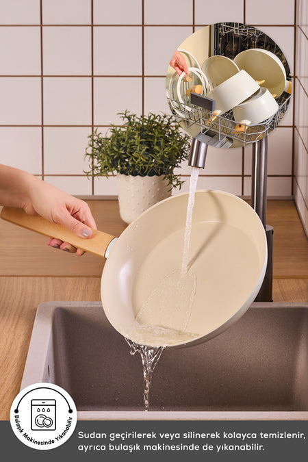 Karaca x Refika Swiss Crystal Almond Induction Compatible 7 Piece Cookware Set