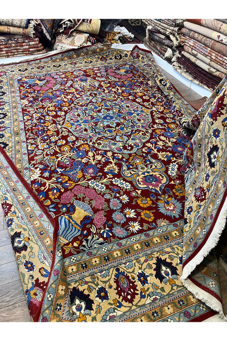 RD RAMAZAN DAG Hand Rug Art Hand-Woven Duruder Hereke Rug Special Weave Size 430x300 - MALLTURK