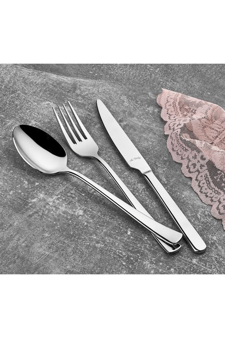 Aryildiz nisan 89 Piece 12 Place Setting Flatware Set - MALLTURK