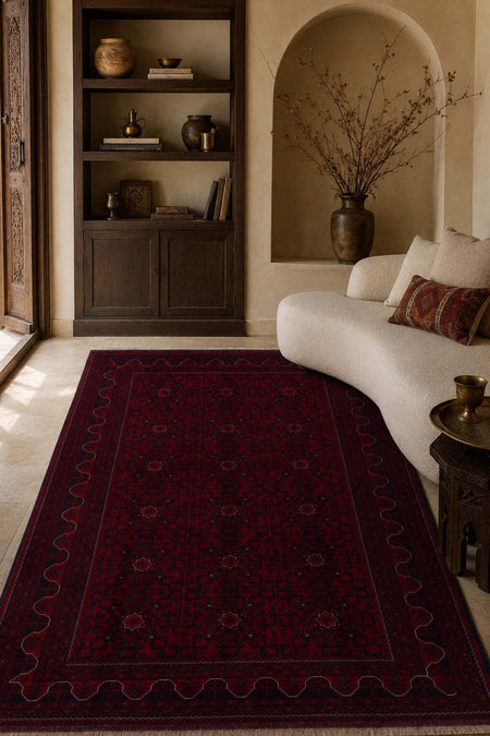 Naar Rug Afgan Khamyab Hand-Woven Wool Rug 303x204 - MALLTURK