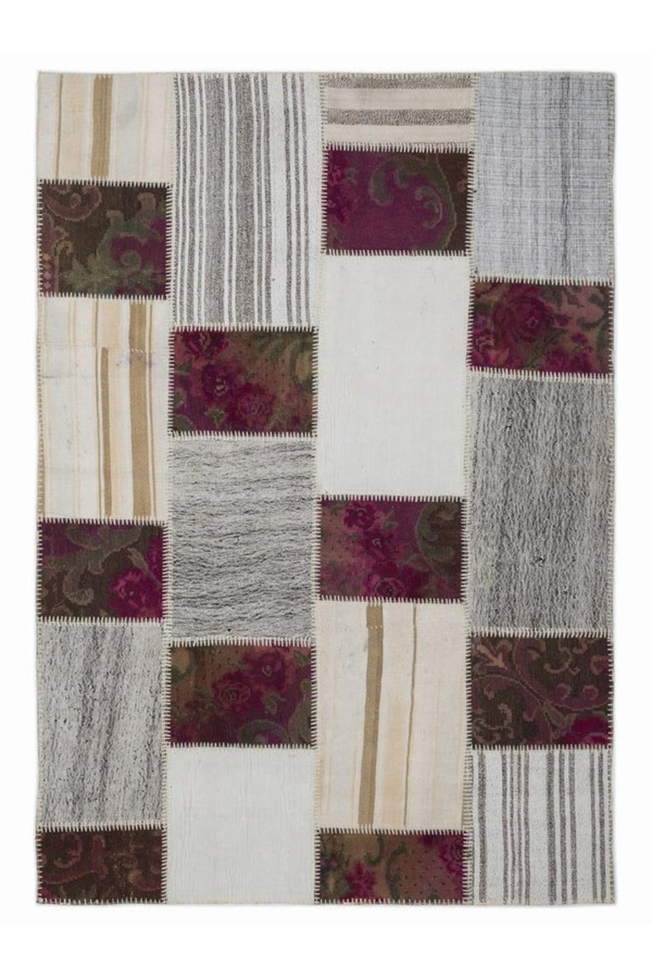 Apex Rug Patchwork Uni Karabag Natural Hand-Woven 1188 160 x 230 cm