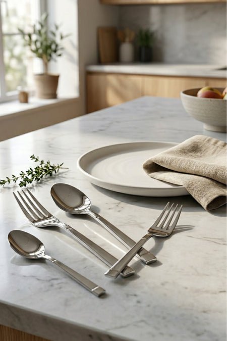 Tac felina nida 60 Piece 12 Place Setting Fork Spoon Set 18 10 Stainless Steel 304 kalite - MALLTURK