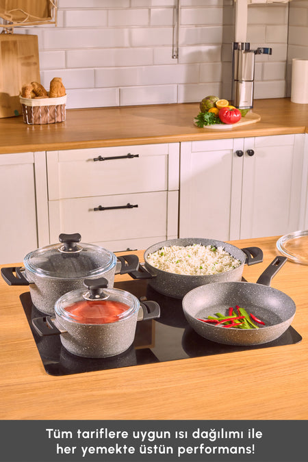 Karaca Biogranit Uraz 7 Piece Cookware Set - MALLTURK