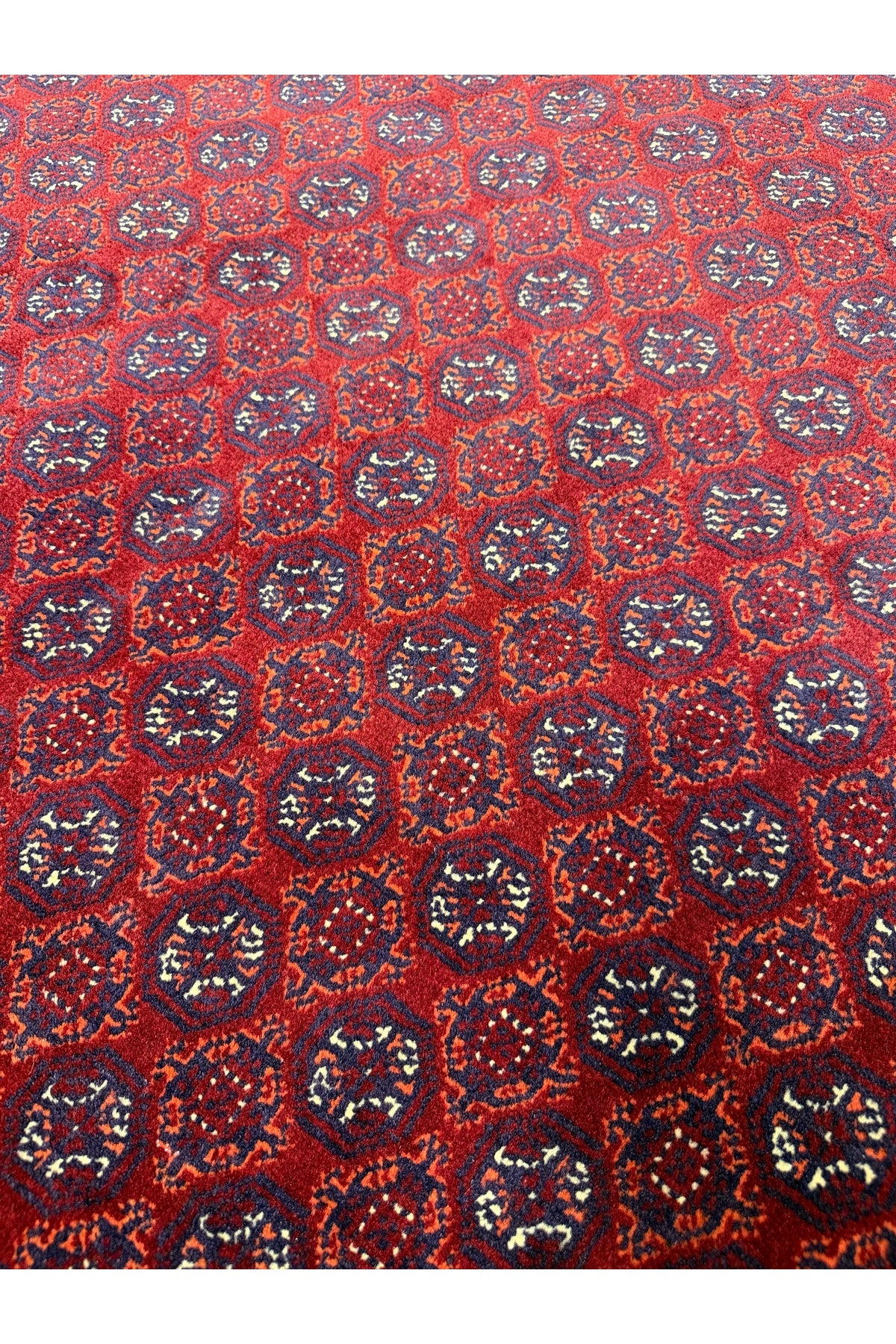 Afghan Rug Hand-Woven Hojanosrai Design 100% Wool Natural Dye