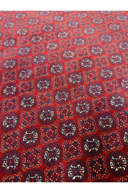 Afghan Rug Hand-Woven Hojanosrai Design 100% Wool Natural Dye