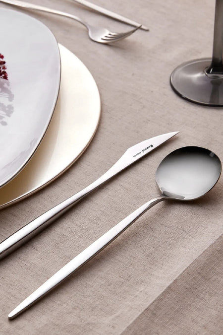 Karaca porto 60 Piece 12 Place Setting elegance Flatware Set Boxed - MALLTURK