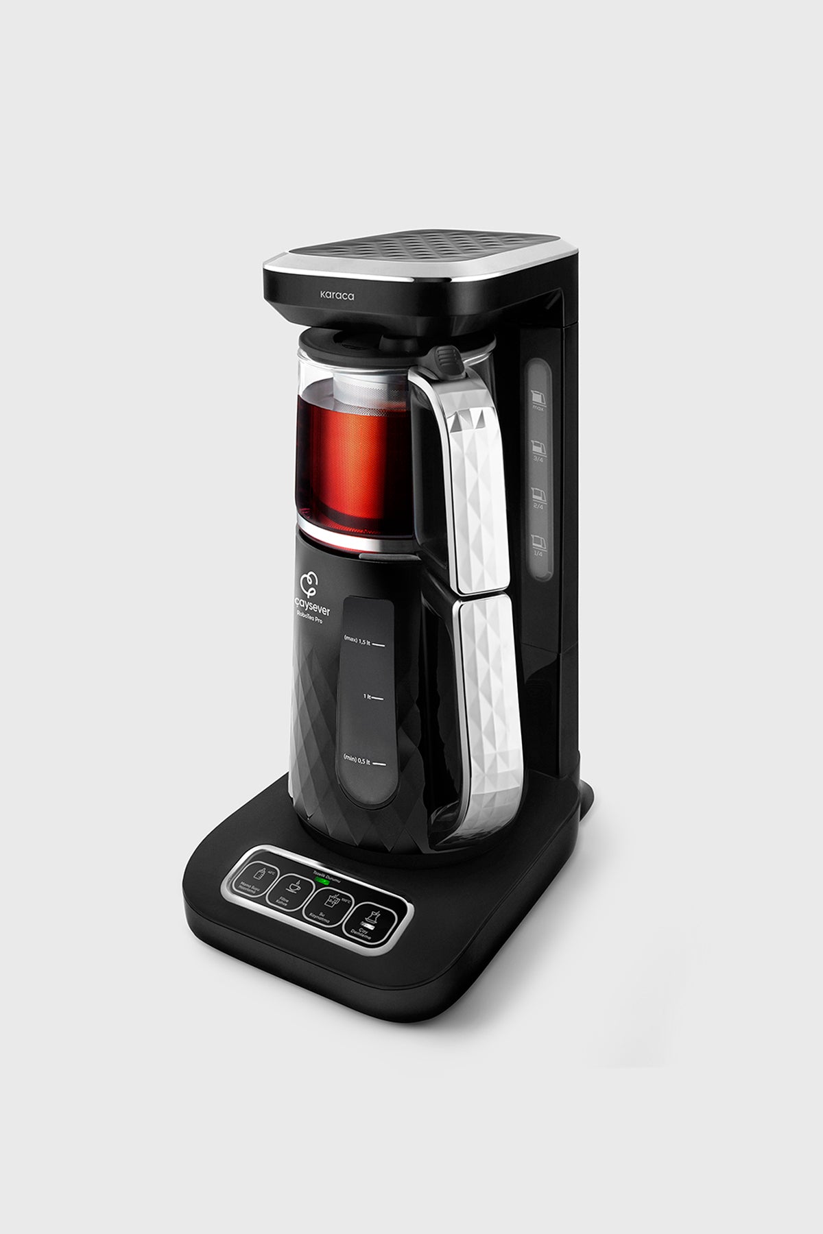 Karaca Robotea Pro Quartz 4 in 1 Talking Tea Maker Black Chrome - MALLTURK