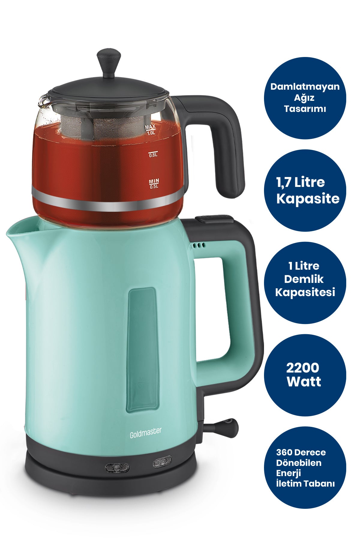 GoldMaster GM-7321 Daisy 2200w Automatic Tea Maker - MALLTURK