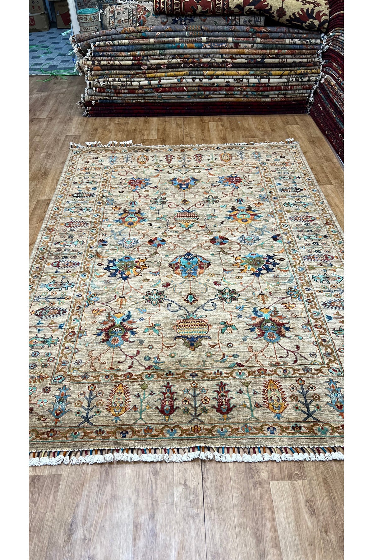 Turkmen Rug Hand-Woven Afghan Rug
