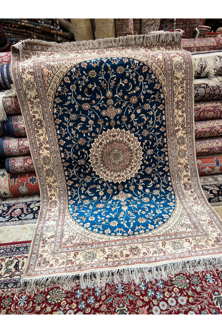 RD RAMAZAN DAG Hand Rug Art Hand-Woven Chinese Silk Rug 1.90x1.20 - MALLTURK