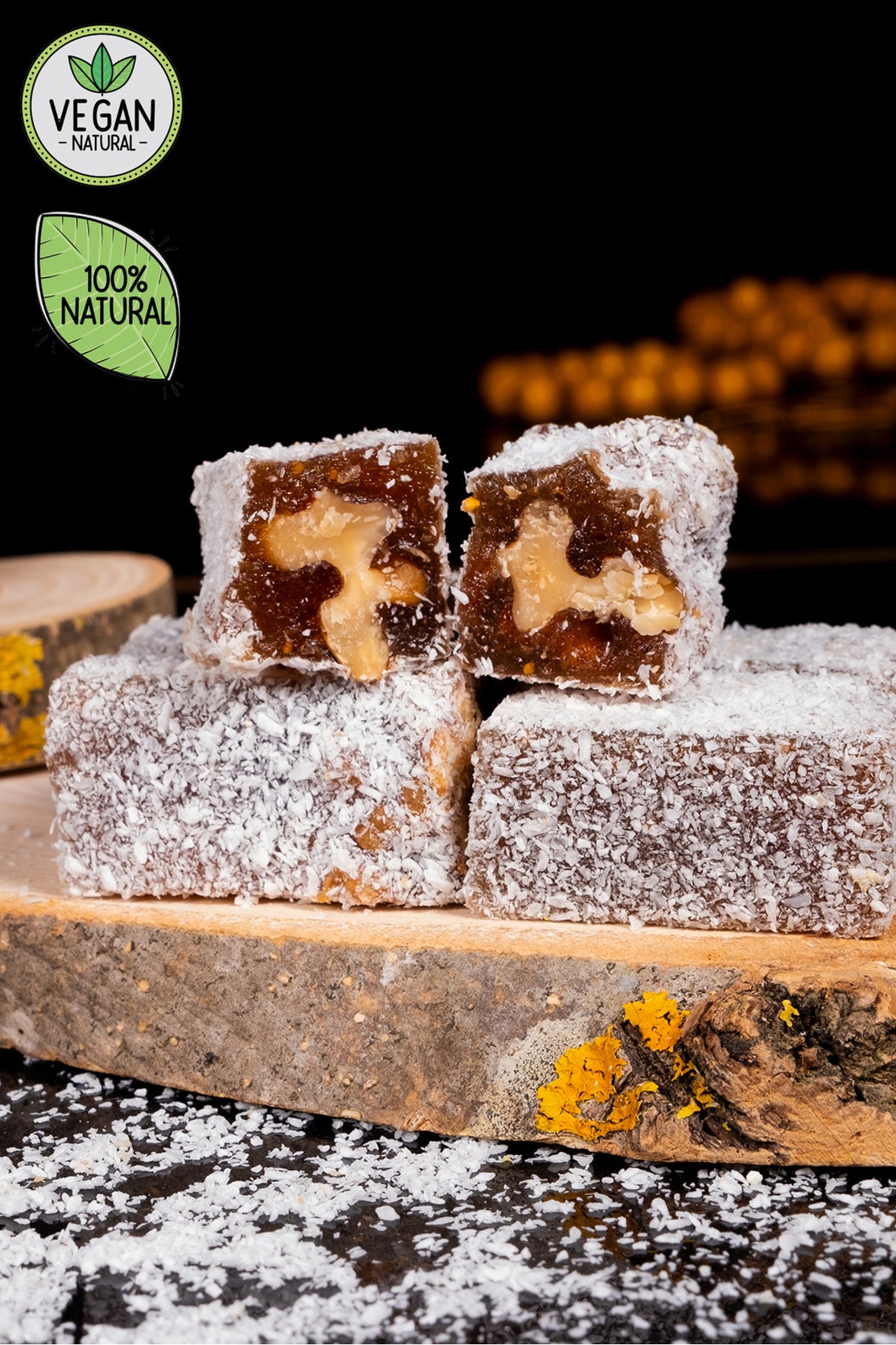 SAFRANTAT incirli Walnut meshur safranbolu Turkish Delight net 380 g Vegan Glucose Free 100 dogal Turkish Delight - MALLTURK