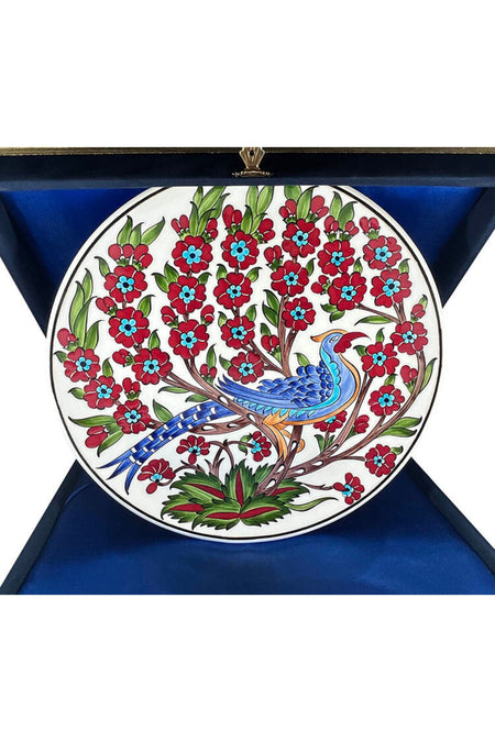 Cini Evi Iznik Tile Plate Tavus Kusu Patterned - MALLTURK