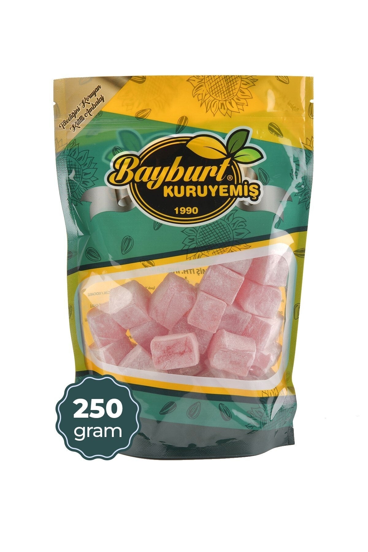 Bayburt Kuruyemis Rose Flavored Turkish Delight 250 g - MALLTURK