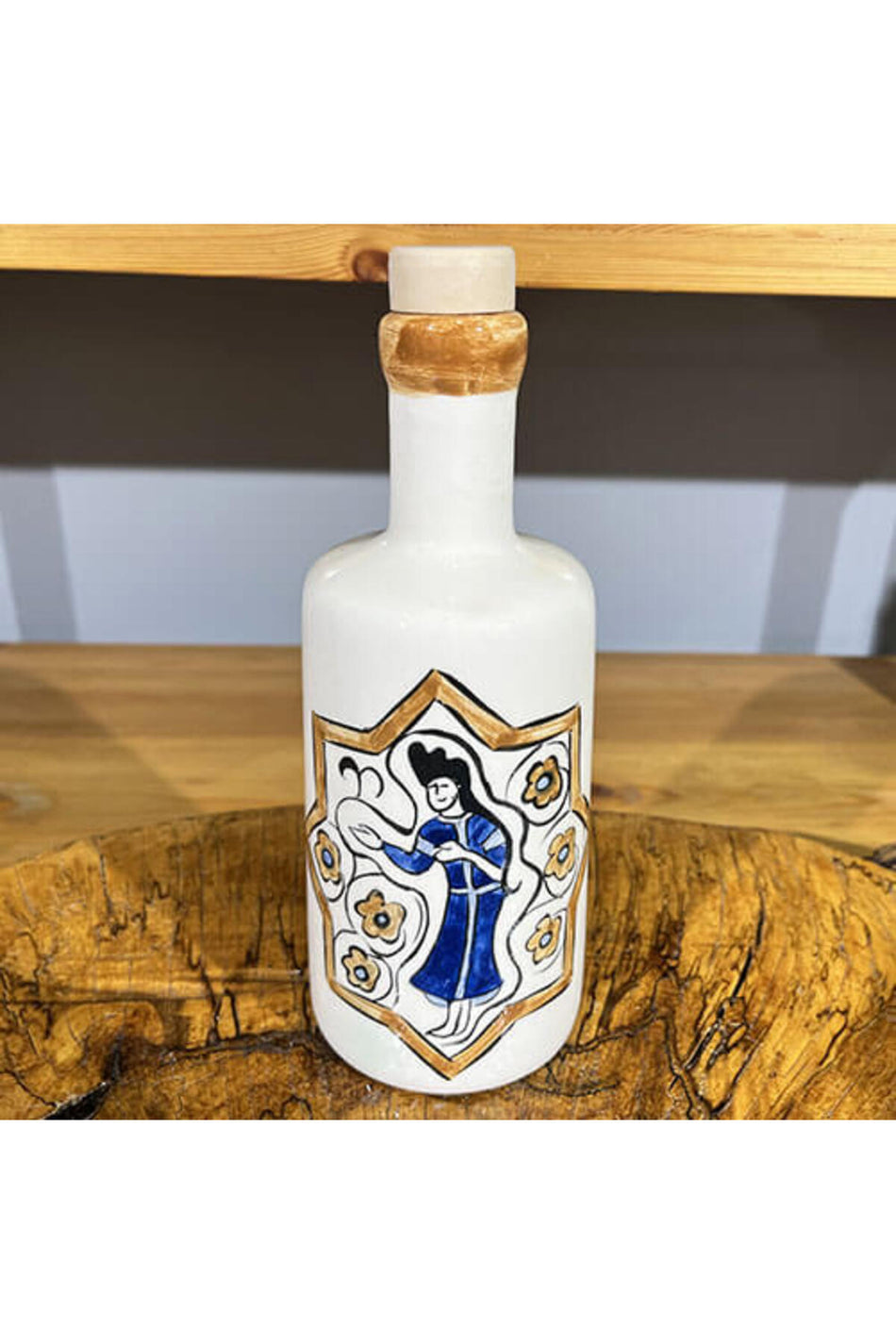 Cini Evi Selcuklu Serving Woman Patterned Tile Oil Dispenser - MALLTURK