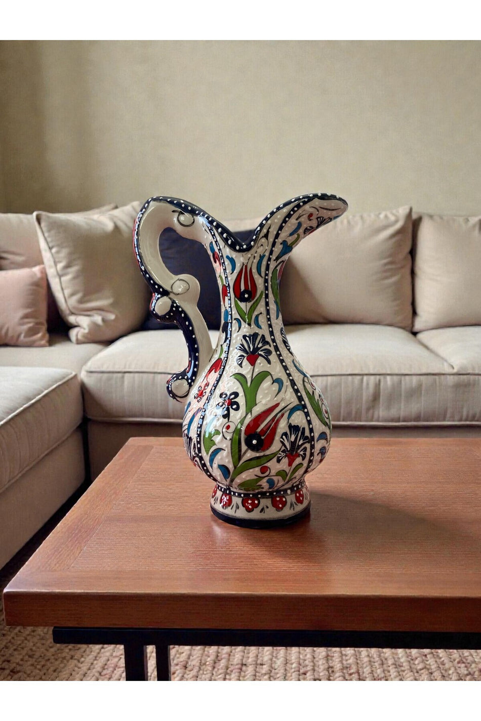 STORESZA Handmade 25cm Kutahya Ceramic Vase for Ashure (Turkish Dessert) - MALLTURK