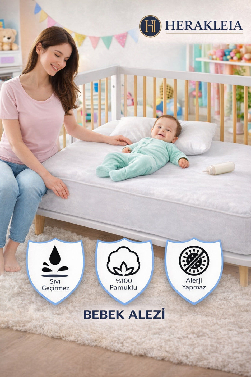 herakleia Baby & Kids Mattress Protector - MALLTURK