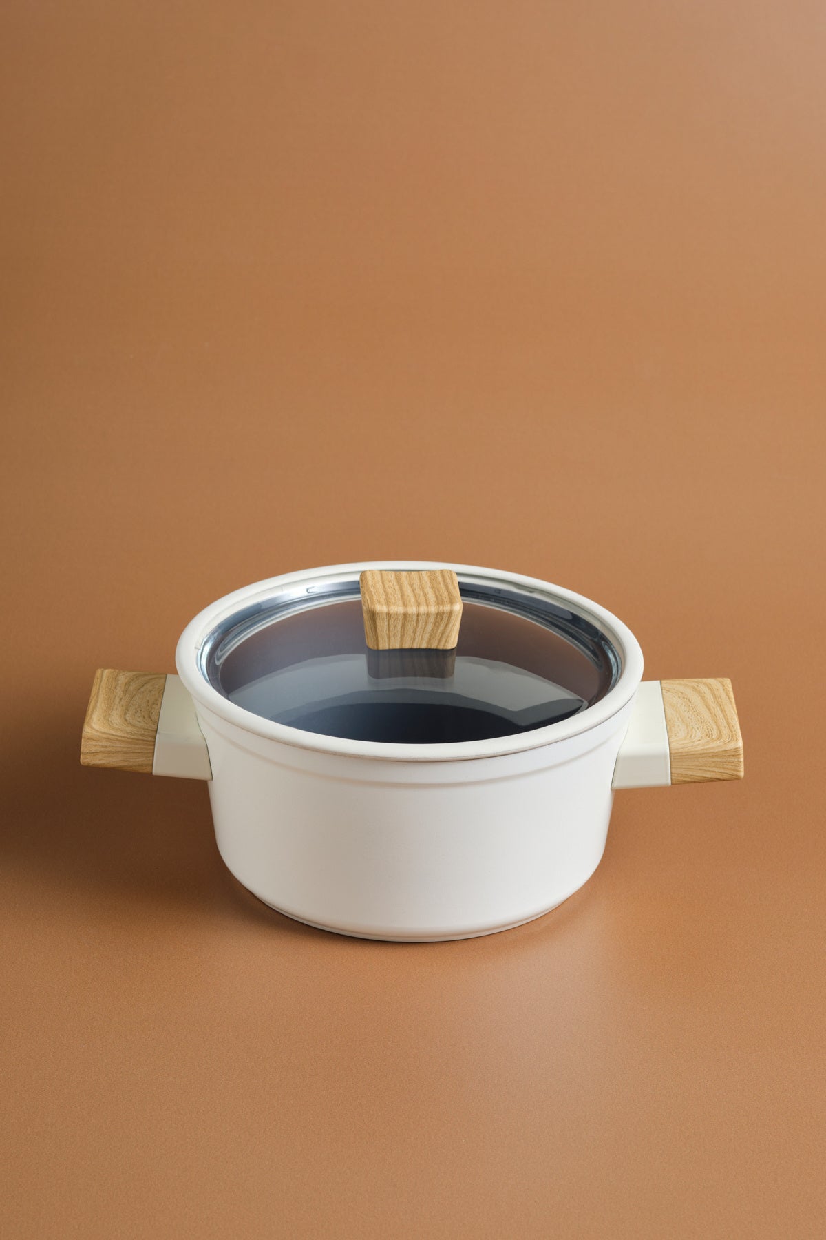 Karaca x Refika Swiss Crystal Creamy Wood 0 Yag Ile Nonstick Pot - MALLTURK