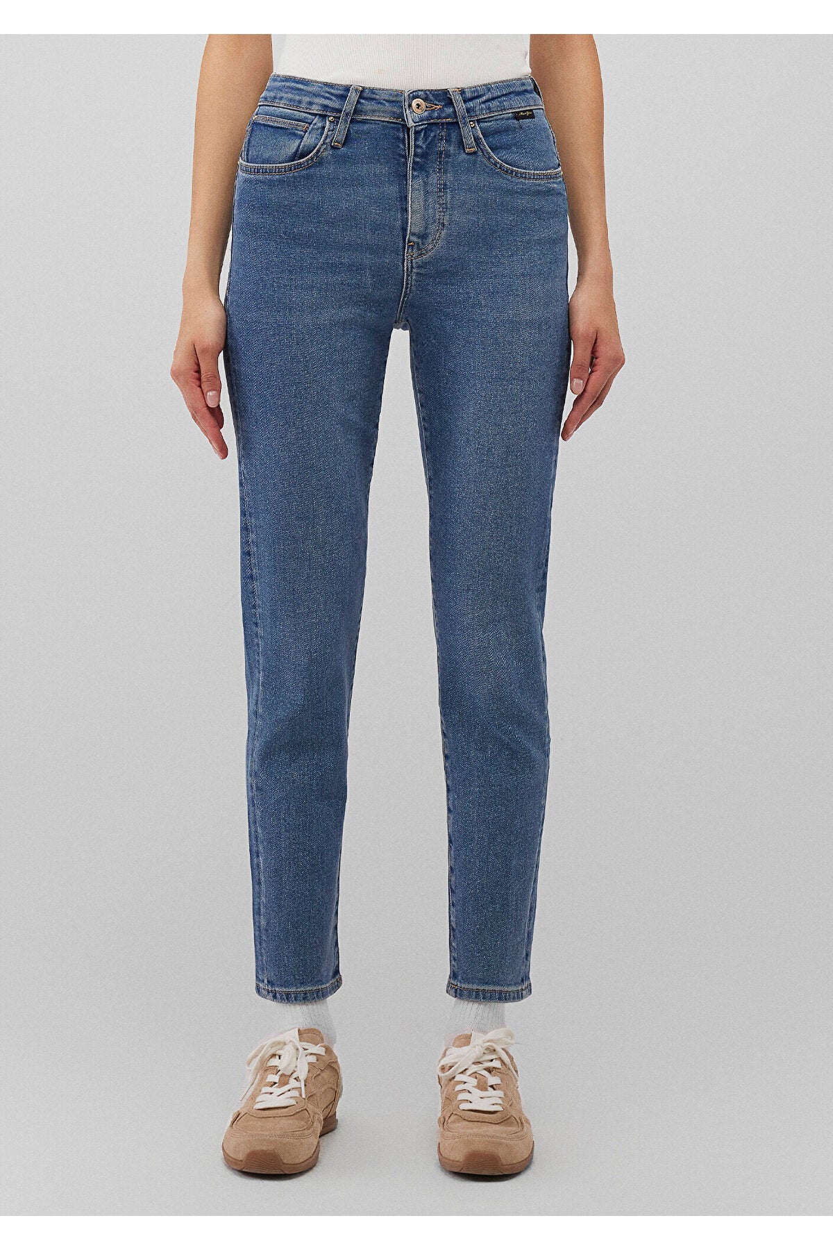Cindy Gold Shape Dark Mavi Jeans 100277-87897 - MALLTURK